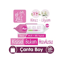 Floral Kişisel Bakım Havlusu Çanta Boy 24x25 600 Yaprak 1000'li Set