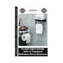 Özel Üretim Beyaz Modern Tuvalet Kağıdı Askılığı Raflı Yapışkanlı Matkapsız Banyo Aksesuarı Çok Renkli