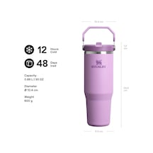 Iceflow Flip Straw Tumbler Pipetli Termos Bardak, 0.89 L Çok Renkli