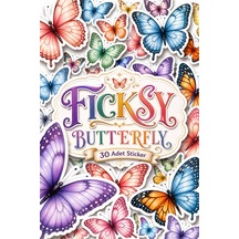 Sevimli Kelebek Sticker Seti - 30 Adet Etiket Çıkartma Diğer