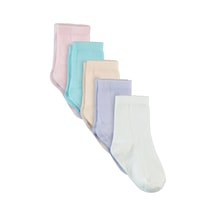 Civil Baby Kız Bebek 5'li Çorap 6-18 Ay Pudra D3e08025824s1 Pudra