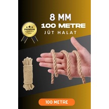 Hubrendy Sh 8 Mm 100 Metre Jüt Halat Dekoratif Hasır İp Urgan Süs
