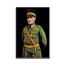 Zc Bayrak Atatürk Üniformalı Portre Raşel Dijital Baskı Bayrak 150x225 Cm Diğer