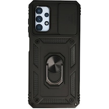 Samsung Galaxy Uyumlu A73 Kılıf Pars Lens Yüzüklü Standlı Silikon Kılıf (556075269)