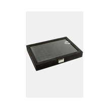 Cam - 422 - Kapaklı Anfora Kumaş Tırnaklı Yüzük Standı - Novapazr - 24x34 Cm-siyah Çok Renkli