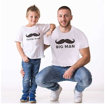 Bigman Little Man Baba Oğul Giyim Tişört Tekli Üründür Kombin Yapmak İçin 2 Adet Sepete Ekleyiniz Beyaz