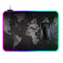 Polham Rgb Işıklı Mouse Pad, 14 Işık Modlu Kaymaz Tabanlı Kauçuk Kumaş Mouse Pad 300 250 4mm