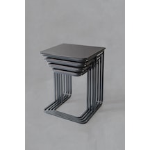 Füme Ayak - Statik Vegas Zigon Sehpa - Füme