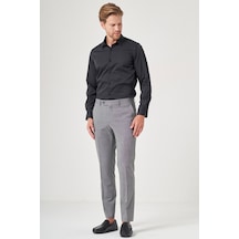 İmza Füme Yan Cep Filafil Desen Slim Fit Esnek Pantolon 1003260152