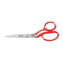 Rıza 3257-8 Tekstil / Yatık Konfeksiyon Makası No: 8 İnç / 20, 32cm - Nikel Kaplama, Kırmızı Saplı