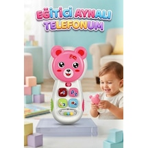 Tıfıl Toys Eğitici Aynalı Müzikli Telefon - Işıklı Sevimli Ayıcık Figürlü Bebek Gelişim Oyuncağı