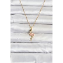 316l Çelik Zincir Gold Renk Flamingo Model Kadın Kolye Diğer
