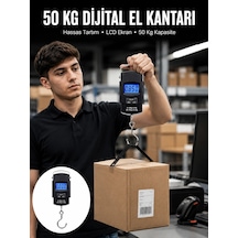 50 Kg Dijital El Terazisi Cep Tartısı El Kantarı Terazi Yeni Nesil Çok Renkli