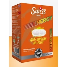 Swiss Bork Energy ( Q10+Ginseng+K2+Folat ) 30 Tablet