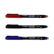 Cd Asetat Kalemi M Uç 1.5 Mm Siyah Kırmızı Mavi Çok Renkli