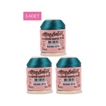 3 Adet Altınbaşak Oya Ve Dantel İpi 20 Gr - Royaleks - No: 874 Çok Renkli