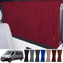 Pandami Renault Master 3. Nesil Uzun Şase 2010+ Uyumlu Bordo Raylı Oto Perde Takımı