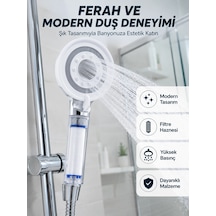 Mey İthalat Mineral Taşlı Filtreli Duş Başlığı Güçlü Su Basınçlı Banyo Başlığı Diğer