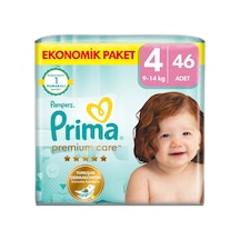 4 Adet Prima Bebek Bezi Premium Care 4 Numara 46'lı 9-14 Kg Ekonomik Paket