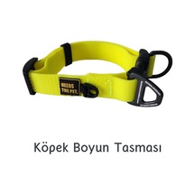 Interlaken Su Geçirmez Sağlam D Halkalı Sarı Köpek Boyun Tasması Sarı M Sarı