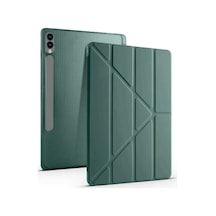 Mey İthalat Samsung Galaxy Uyumlu, X510 Tab S9 Fe 11 Kılıf Kalemlikli Mars Tablet Kılıfı - Koyu Yeşil