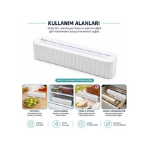 İbico İ22-435 Folyo Ve Streçlik Film Kesici 35cm Plastik Manyetik Sabitleme Pratik Kesme Aparatlı