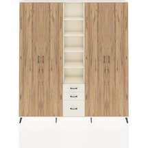 Arges Dolap 17 Raflı 3 Çekmeceli 4 Kapaklı 220x30x243 Aytaşı-çam/aytaşı Atlas Çam/aytası
