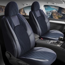 Chevrolet Aveo Hatchback Yarı Deri Oto Koltuk Kılıfı Ön Arka Takım Chester Siyah Fsr