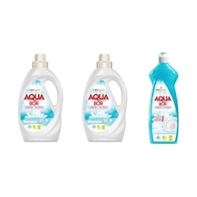 Aquabor Doğal Mineralli Sıvı Beyaz + Sıvı Beyaz + Elde Bulaşık 3 Lü Set 0.75 LT - 2.5 LT - 12 KG