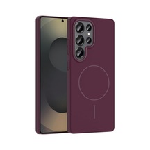 Spia Galaxy S25 Ultra İle Uyumlu Kılıf Mürdüm Yuby Kablosuz Şarj Özellikli Sert Kapak Galaxy S25 Ultra İle Uyumlu, Mürdüm 50 x 22