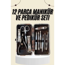 Zenvia Tırnak Bakımı Tırnak Makası Profesyonel 12 Parça El Ayak Manikür Pedikür Seti Znv2026