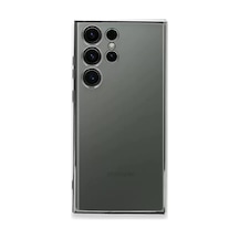 Newface Samsung Galaxy S23 Ultra Kılıf Razer Lensli Silikon - Gümüş