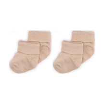 Novibaby 2'li Bambu Bebek Çorap I Beige I 0 6 Ay I Bej Yenidoğan Bebek Çorabı Çok Renkli