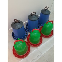 3 Adet Tavuk 15 Kg Yemlik 3 Adet 10 Lt  Suluk