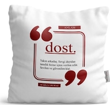 Kişiye Özel Dost Dekoratif Yastık - 4