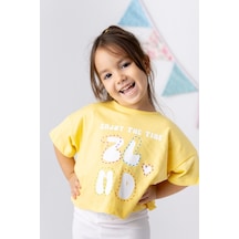 Zeyland Kız Çocuk Basic Crop Tshirt-sarı Sarı