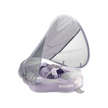 Mambobaby Yüzme Simidi - Purple Unicorn, Emniyetli, Gölgelikli Ve Ayak Destekli