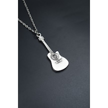Gitar Düz Zincir Kolye Gümüş