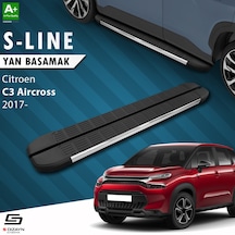 S-dizayn Citroen C3 Aircross S-line Krom Yan Basamak 183 Cm 2017 Üzeri A+ Kalite