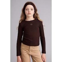 Defacto Kız Çocuk Slim Fit Dar Kesim Yıldızlı Fitilli Kaşkorse Uzun Kollu Tişört G3896a825wnbn304 Kahve-bn304 Defacto Kız Çocuk Slim Fit Dar Kesim Yıldızlı Fitilli Kaşkorse Uzun Kollu Tişört G3896a825wnbn304 Kahve-bn304