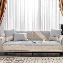 Gri Oturma Odası Jakarlı Kanepe Kılıfı Kanepe Kılıfı İskandinav Kanepe Yastığı Kaymaz Kanepe Havlusu L Şeklinde Kanepe Koruyucu Kılıf 90x70cm 1pcs
