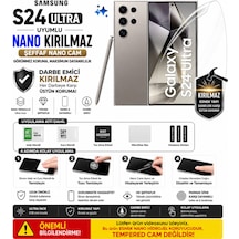 Samsung S24 Ultra Uyumlu Nano Hidrojel Kırılmaz Ekran Koruyucu Darbe Emici Tam Kaplama