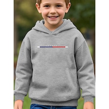 Uyguntarz Paris Baskılı Oversize Çocuk Sweatshirt Gri