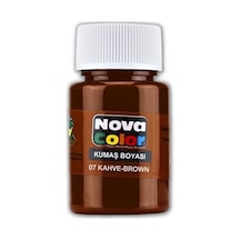 Kumaş Boyası, Canlı Renkler, Solmaz, Tişört, Çanta, Tekstil Boyası-kahverengi 30ml-1 Adet Çok Renkli