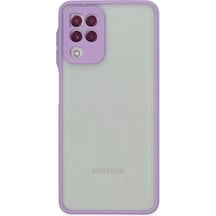 Newface Samsung Galaxy A22 Kılıf Montreal Silikon Kapak - Mor