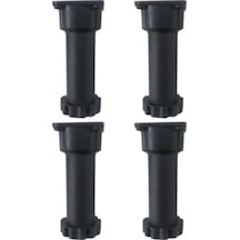 Ayarlanabilir Mutfak Dolap Tezgah Ayağı 12-17 Cm Siyah (4 Adet)