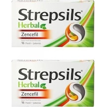 Strepsils Herbal Zencefil Pastil 16 Adet 2'li