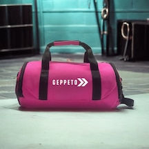 My Geppeto Bag Unisex Fitness Silindir Spor Çantası Pembe