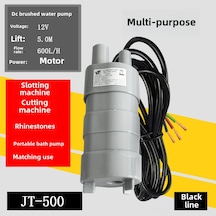 Suofeng 12v Dc Mikro Su Altı Pompa - 5m Yüksek Lifting, 10l/dk Debi - Direkt Tip, Dayanıklı Su Pompa Cihazı Siyah Kablolu Gri