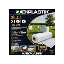 Abk-st75-1500m 75 Cm X 1500 M 25 Mikron Silaj Stretch Film Abkplastik